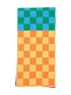 Howlin' Cosmic Checkerboard-pattern Scarf In Yellow