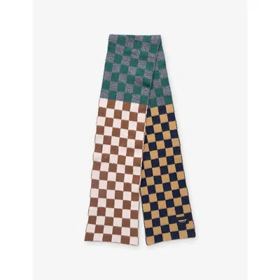 Howlin' Cosmic Checkerboard Wool Scarf In Sundaze