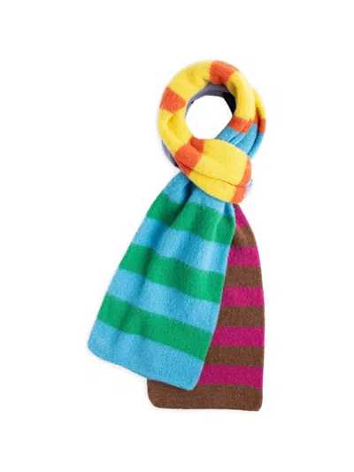 Howlin' Cosmic Surfin Striped Knitted Scarf In Multi
