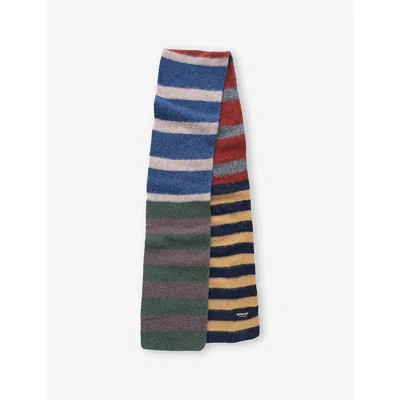 Howlin' Cosmic Surfin Striped Wool Scarf In Layered Up