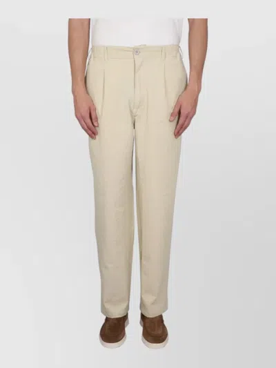 Howlin' Cotton Pants Elastic Waistband Belt Loops In Neutral
