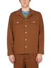 Howlin' Bowling Neck Cotton Shirt In Brown