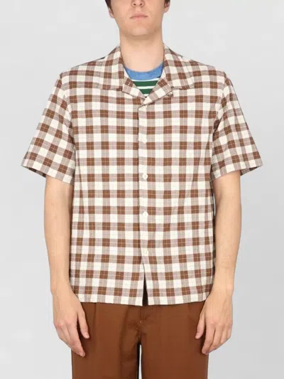 Howlin' Cotton Shirt Bowling Neck Checkered Short Sleeves In Multi
