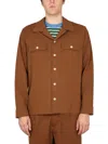 Howlin' Bowling Neck Cotton Shirt In Brown