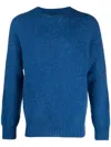 Howlin' Crewneck Long Sleeve Ribbed Knitwear In Blue