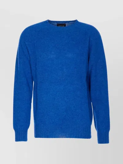 Howlin' Crewneck Long Sleeve Ribbed Knitwear In Blue