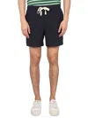 Howlin' Bermuda Shorts Elastic Waist Back Pocket In Dark Blue