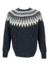 Howlin' Fair-isle Pattern Crew-neck Sweater In Gray