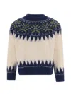 Howlin' Howlin Wool Sweater With Jacquard Pattern In Multi