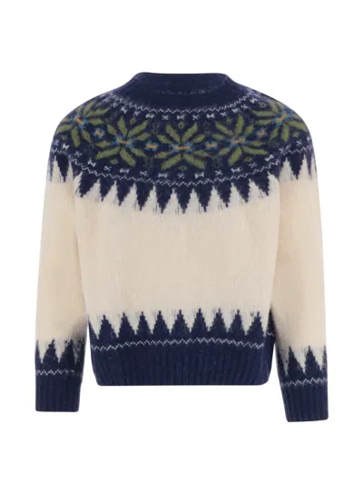 Howlin' Howlin Wool Sweater With Jacquard Pattern In Multi