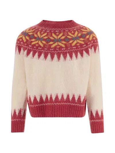 Howlin' Howlin Wool Sweater With Jacquard Pattern In Multi