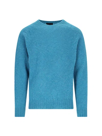 Howlin' Howlin Fine Wool Crewneck Sweater In Blue