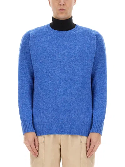 Howlin' Howlin Fine Wool T-shirt In Azure