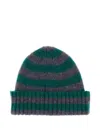 Howlin' Hard Working Striped-pattern Beanie Hat In Green