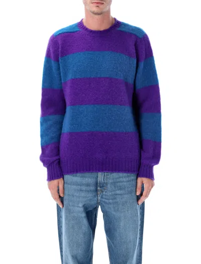 HOWLIN' HOWLIN HOWLIN’ SHAGGY BEAR CHUNKY STRIPED WOOL SWEATER