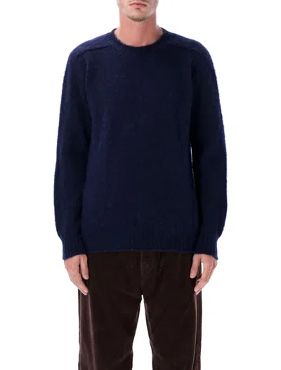 Howlin' Howlin  Shaggy Bear Wool Crewneck Sweater In Blue