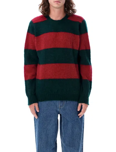 Howlin Knitwear Red Crewneck Striped Sweater