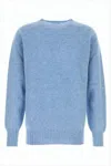 Howlin' Light Blue Relaxed Fit Wool Sweater With Classic Crew Neck In Blue