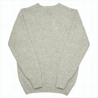 Howlin' Light Grey Wool Sweater With Classic Crew Neckline And Ribbed Finish In Gray