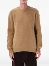 Howlin' Brown Crewneck Wool Sweater In Brown