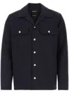 Howlin' Howlin Navy Blue Stretch Cotton Magic Work Shirt In Blue