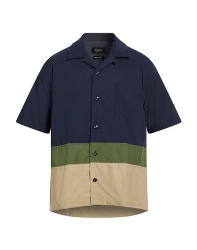 Howlin' Man Shirt Navy Size L Cotton, Polyester In Blue