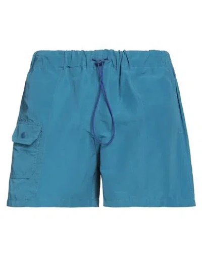 Howlin' Man Shorts & Bermuda Shorts Deep Teal Size L Cotton, Nylon In Green