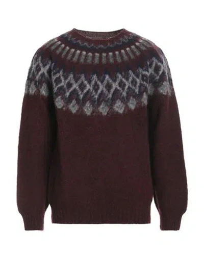 Howlin' Man Sweater Burgundy Size L Wool In Red