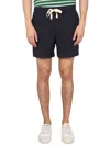 Howlin' Bermuda Shorts Elastic Waist Back Pocket In Blue