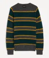 Howlin' Howlin Mens Absolute Belter Striped Wool Jumper In Blue