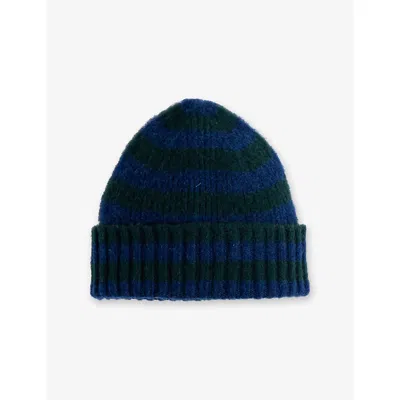 Howlin' Mens Howlin Hard Working Striped Wool Beanie In Blue