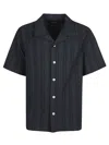 Howlin' Cotton Shirt Short Sleeves Striped Design In Blue