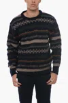 Howlin' Patterned Wool Crew-neck Sweater In Blue