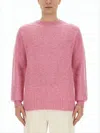 Howlin' Relaxed Fit Knit Sweater With Ribbed Details In Pink
