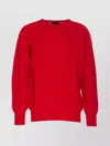 Howlin' Ribbed Hem Long Sleeve Crewneck Sweater In Red