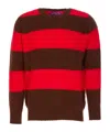 Howlin' Textured Knit Sweater With Classic Crew Neckline In Brown