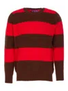 Howlin' Striped Crewneck Sweater Long Sleeves In Multi