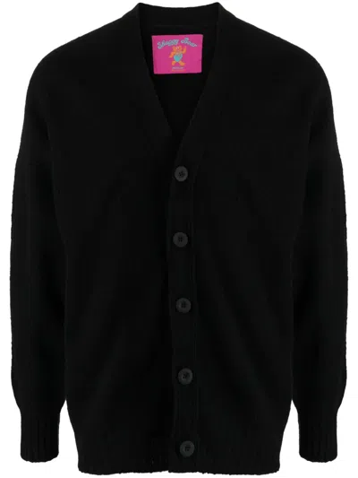 Howlin' Shaggy Bear Wool Cardigan In Black