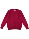Howlin' Classic Red Wool Sweater With Crew Neckline And Ribbed Detailing In Red