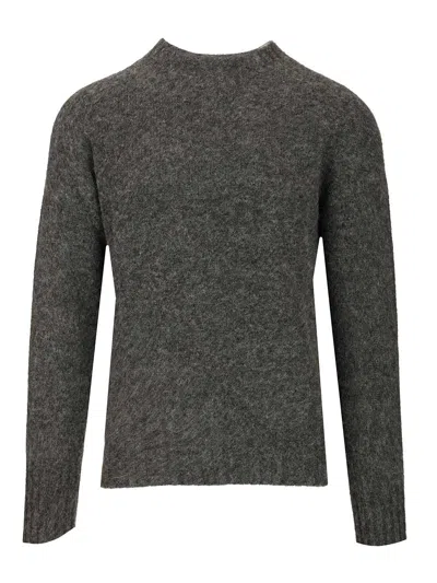 Howlin' Shetland Wool Crew Neck Knitwear Grey In Gray