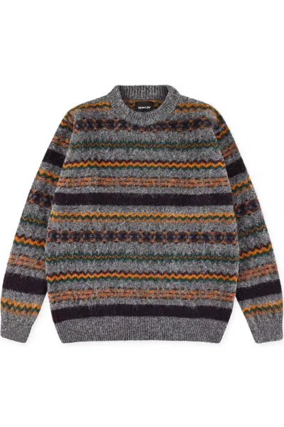 Howlin' Shetland Wool Nordic Design Crewneck Sweater In Transparent