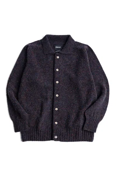 Howlin' Shetland Wool Shirt-collar Cardigan In Multi