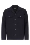 Howlin' Howlin Navy Blue Stretch Cotton Magic Work Shirt In Black
