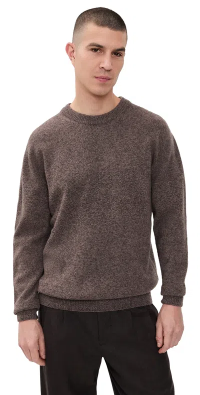 Howlin' Soft Poison Wool Crewneck Sweater Brown Mix