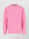 Howlin' Soft Textured Crewneck Sweater With Ribbed Cuffs In Pink