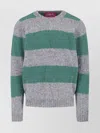 Howlin' Striped Crew Neck Long Sleeve Sweater In Gray