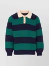 Howlin' Striped Crewneck Sweater Long Sleeves In Green