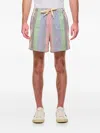 Howlin' Striped-pattern Seersucker-texture Shorts In Multi