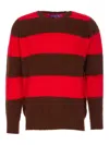 Howlin' Textured Knit Sweater With Classic Crew Neckline In Red