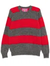 Howlin' Howlin Shaggy Bear Stripes Sweater In Red